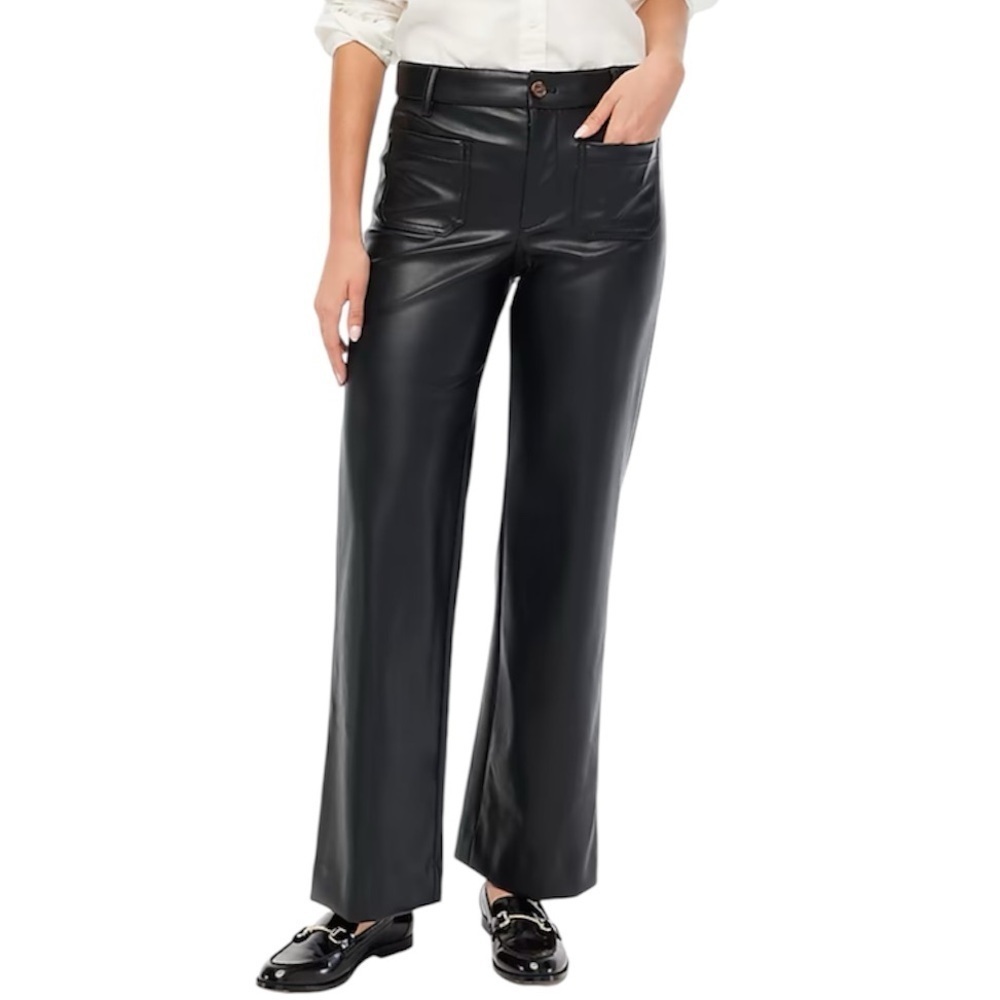 J. Crew | Lizzie High Rise Patch Pocket Vegan Leather Pants Size 32 NWT